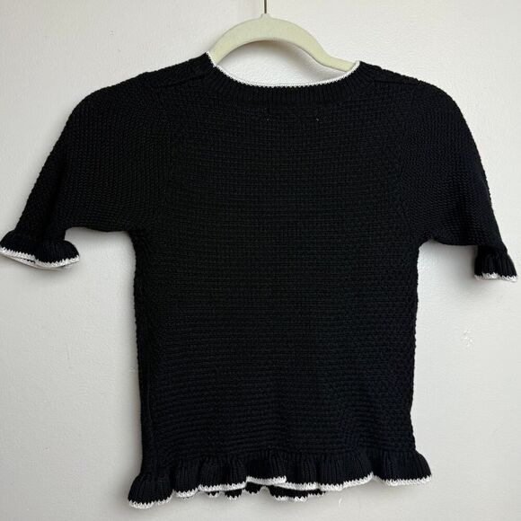 GEORGIE Mixed Stitch Ruffle Pullover Sweater NWT Sz. XS - Picture 4 of 9